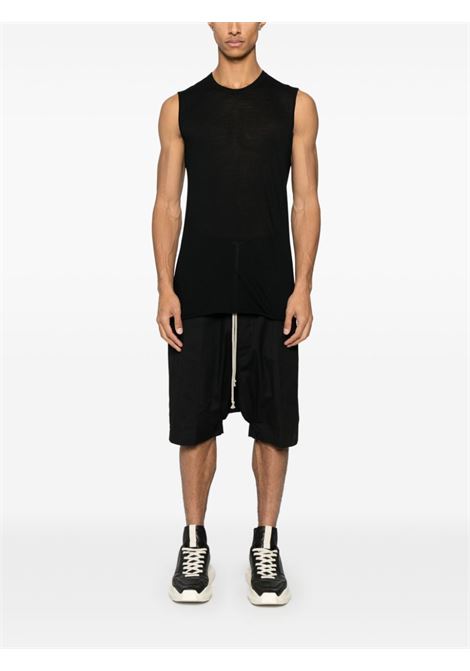 Black organic-cotton tank top Rick owens - men RICK OWENS | RU01E5151UC09